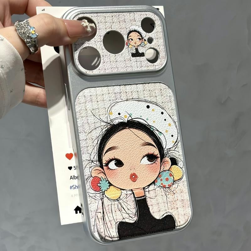 Funda protectora para iPhone con anilla magnética de dibujos animados vintage de Minnie, Goofy, Piolín y ventana grande para cámara, a prueba de golpes