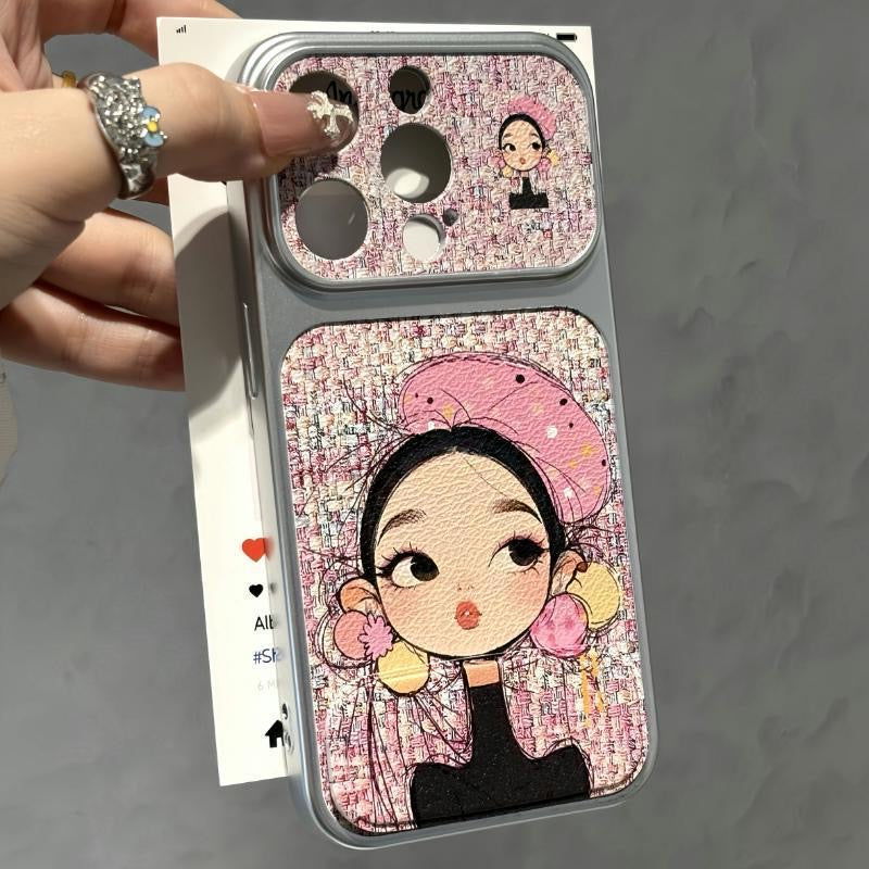 Funda protectora para iPhone con anilla magnética de dibujos animados vintage de Minnie, Goofy, Piolín y ventana grande para cámara, a prueba de golpes