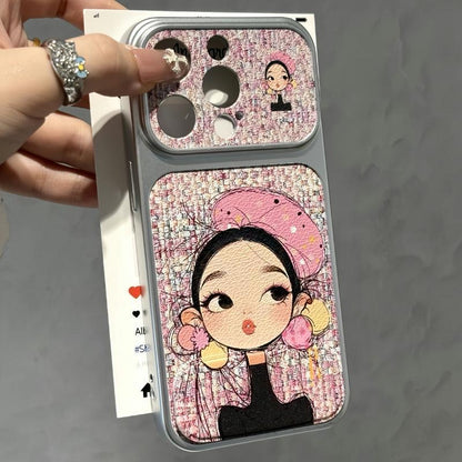 Funda protectora para iPhone con anilla magnética de dibujos animados vintage de Minnie, Goofy, Piolín y ventana grande para cámara, a prueba de golpes