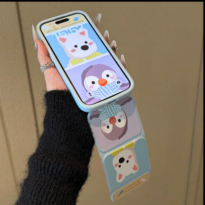 Funda Transparente para Teléfono con Diseño de Snoopy Pintor de Graffiti, Marco Brillante Multicolor en Tonos Pastel, Antigolpes, Protectora para iPhone