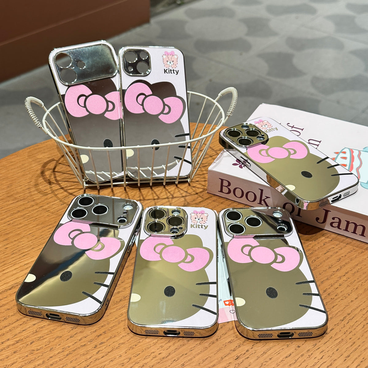 Cute Cartoon Bow Mirror Surface Phone Case, Electroplated Frame Protective Cover With Large Camera Cutout For iPhone 18 Pro Max 17 16 15 14