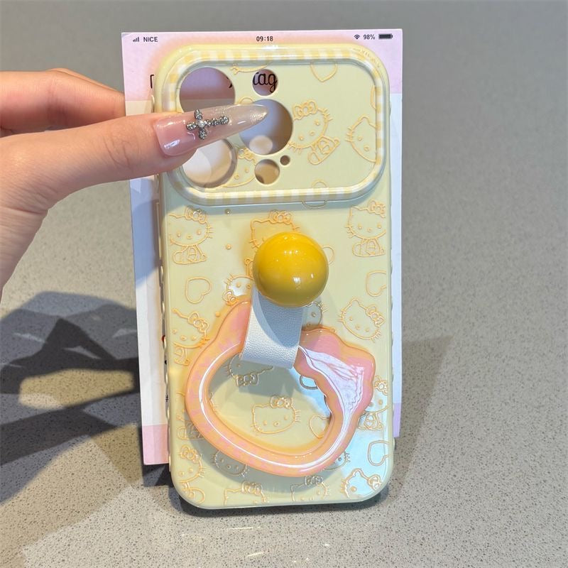 Funda protectora para iPhone con anilla magnética de dibujos animados vintage de Minnie, Goofy, Piolín y ventana grande para cámara, a prueba de golpes
