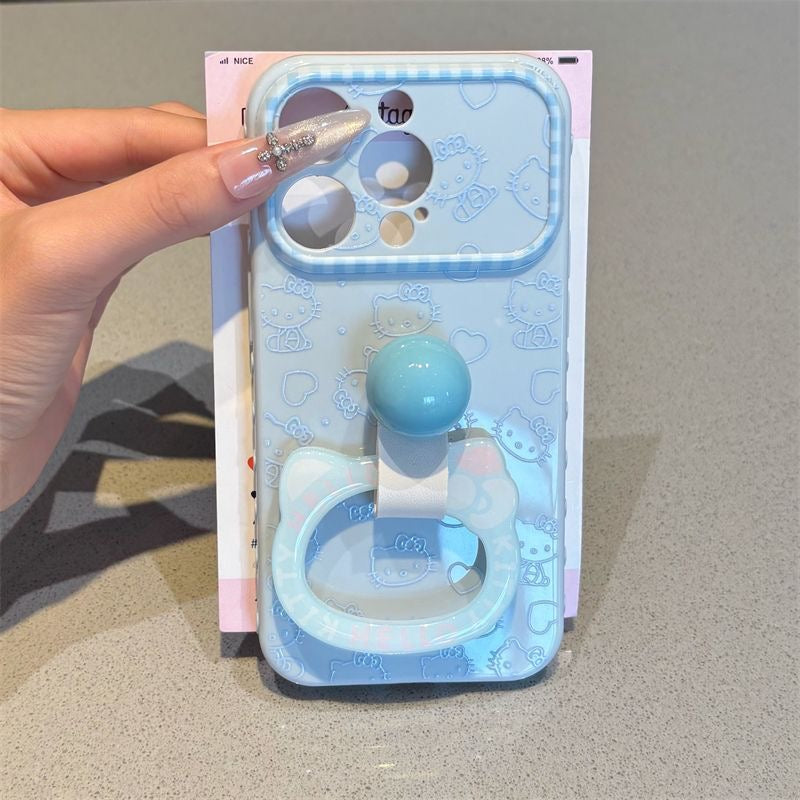 Funda protectora para iPhone con anilla magnética de dibujos animados vintage de Minnie, Goofy, Piolín y ventana grande para cámara, a prueba de golpes