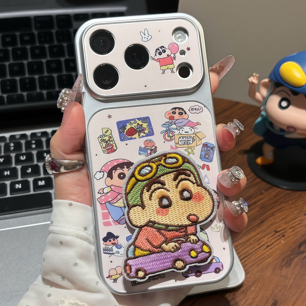 Cute 3D Stereo Cartoon Flip Stand Phone Case, Lovely Character Print Soft Protective Shell For iPhone