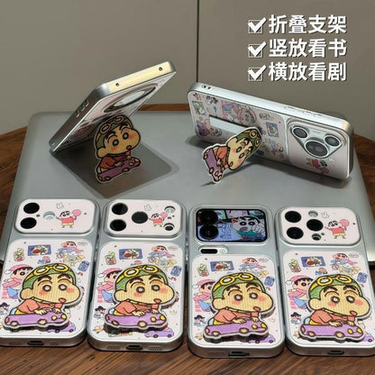 Cute 3D Stereo Cartoon Flip Stand Phone Case, Lovely Character Print Soft Protective Shell For iPhone