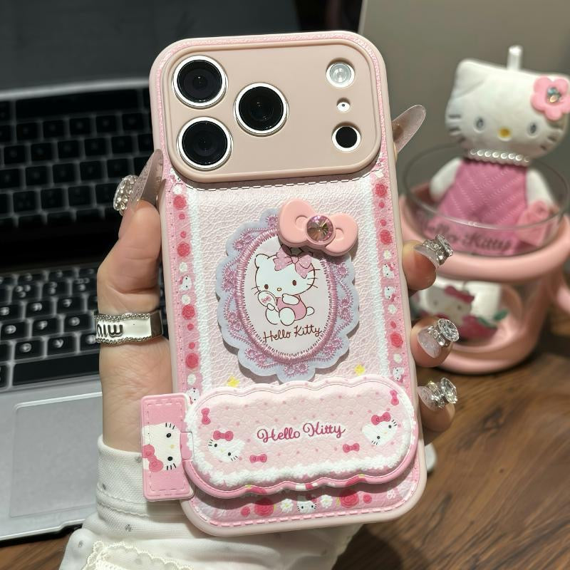光沢のある可愛い漫画のスマホケース、360°回転磁気リングスタンド付き、ドナルドダック/グーフィー/プルート/ミッキー 耐衝撃保護ケース iPhone用