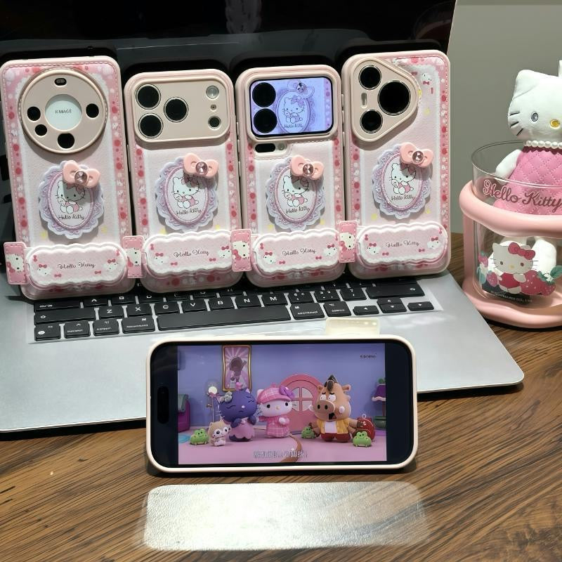 光沢のある可愛い漫画のスマホケース、360°回転磁気リングスタンド付き、ドナルドダック/グーフィー/プルート/ミッキー 耐衝撃保護ケース iPhone用